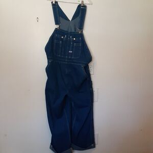 Big Smith Blue Denim Carpenter Bib Overalls Mens 38x30 Vintage Workwear